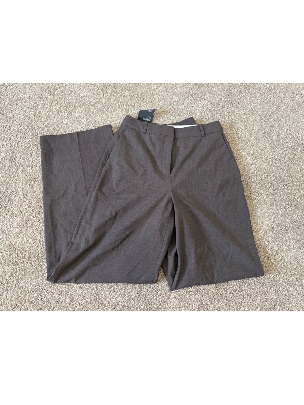 Babaton Aritzia Heather Rich Mocha Brown Agency Dress Pants Size 6 - Picture 5 of 7